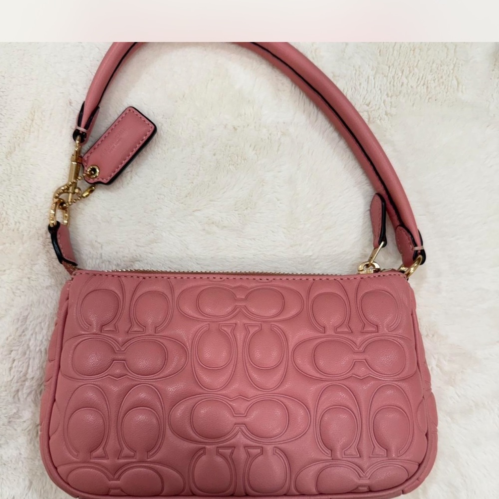 Coach Nolita Pink Embossed Handbag Purse - Picture 5 of 6